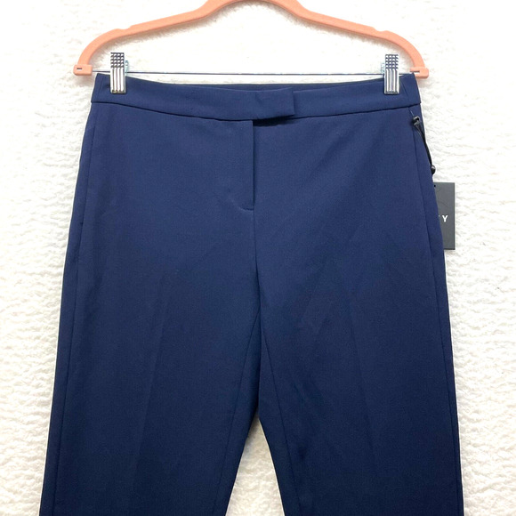 DKNY Pants Womens Small Blue Straight Leg Mid Rise Pockets Trousers Casual - Picture 3 of 10